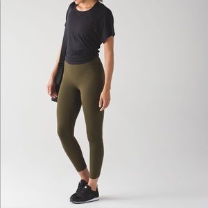 LULULEMON ALIGN PANT 7/8s - MILITARY GREEN, SIZE 8